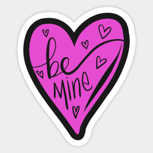 Valentines Day Love: Romantic Be Mine Heart Sticker